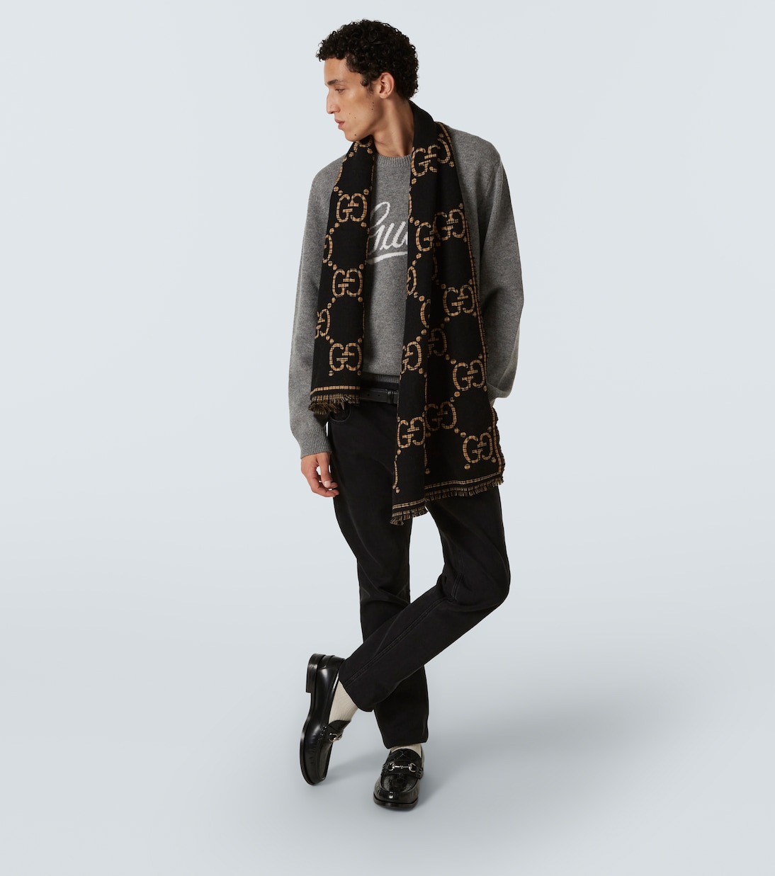GG wool jacquard scarf | Gucci