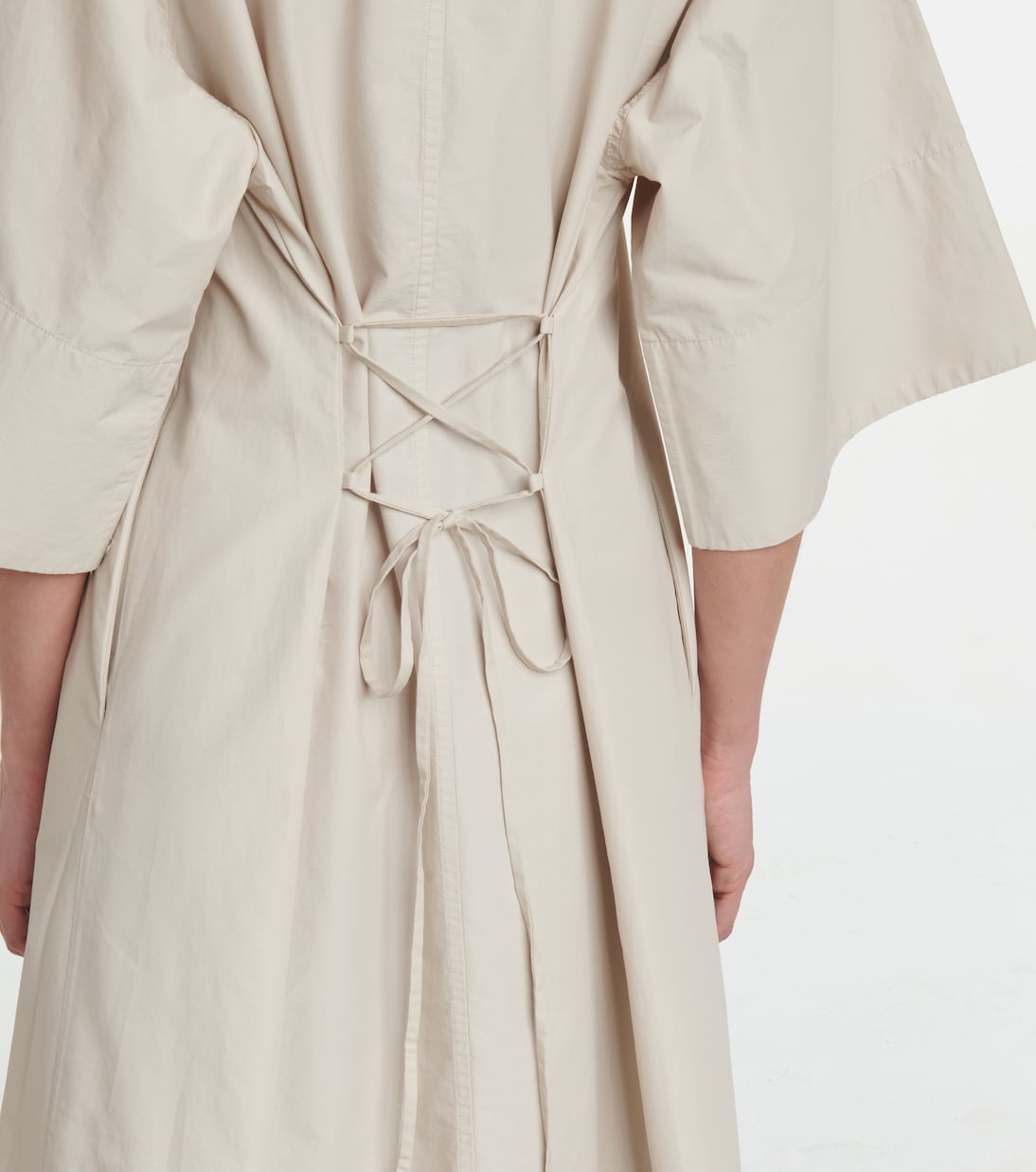 Vestido midi en mezcla de algodón | Deveaux New York