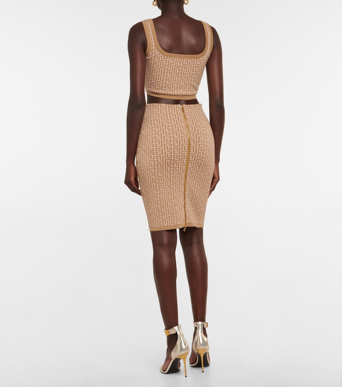 Minifalda en mezcla de lana de tiro alto | Balmain