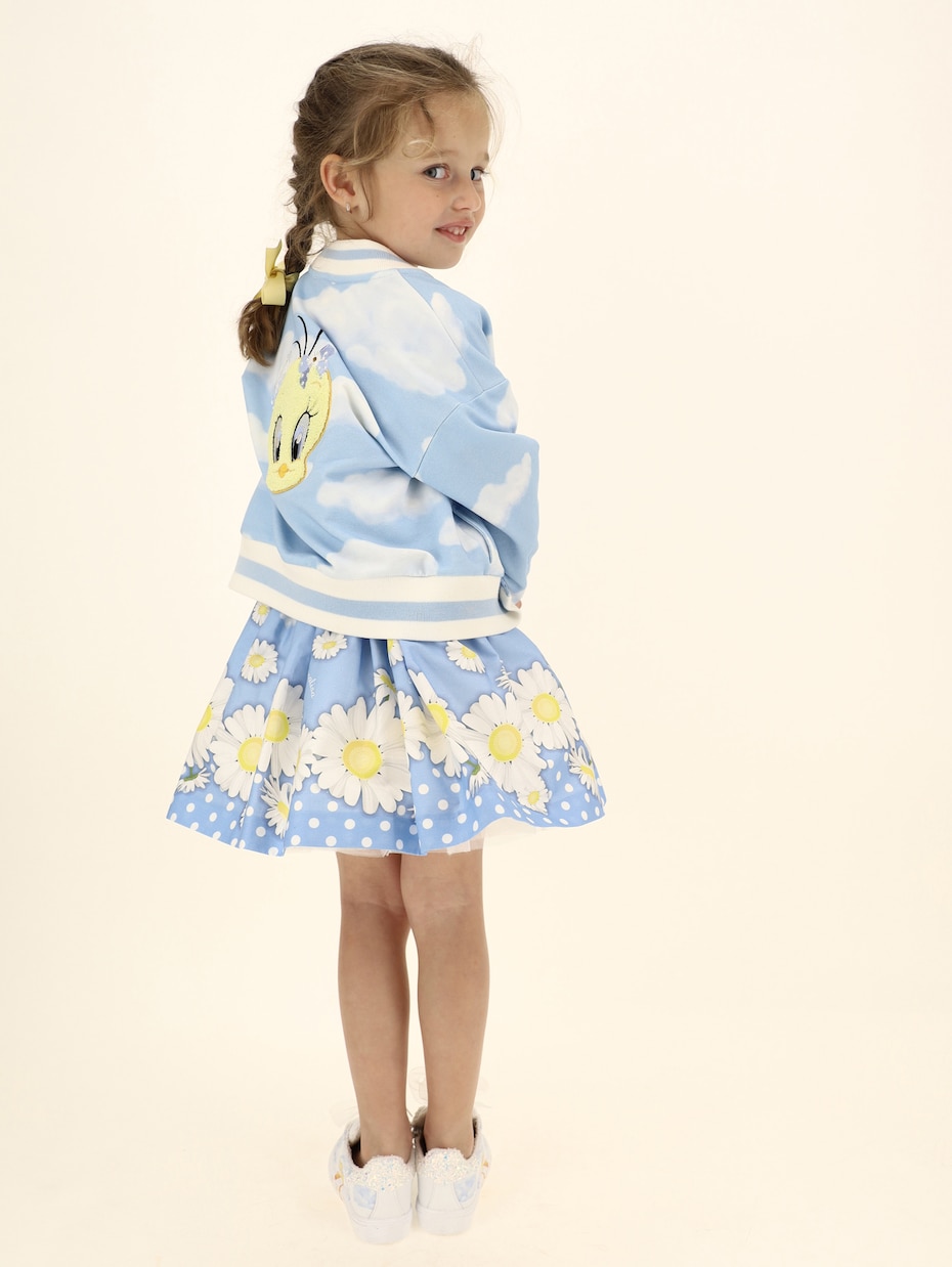 Sudadera en mezcla de algodón estampada | Monnalisa