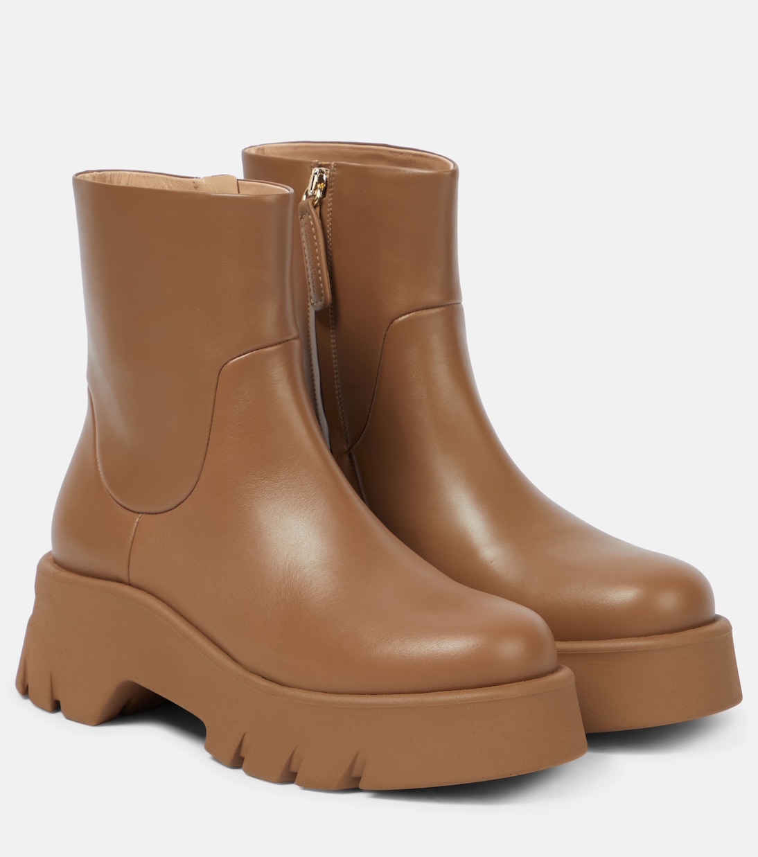 Leather flatform ankle boots | Gianvito Rossi