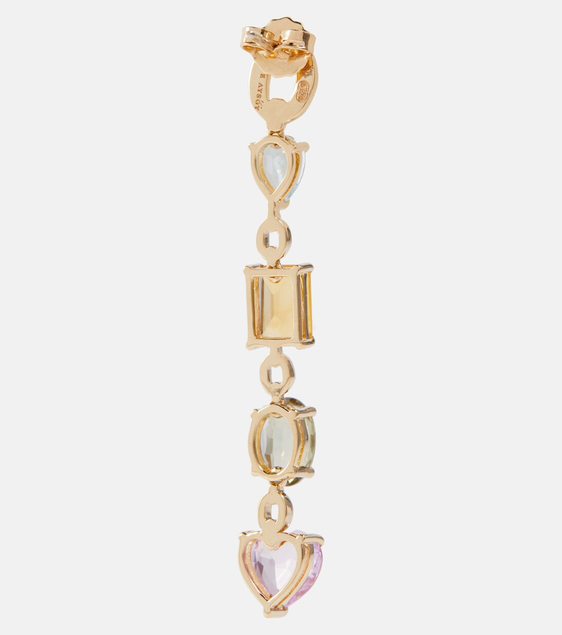 Boucles d’oreilles Catena en or 18 ct, topazes, citrines, améthystes et saphirs | Nadine Aysoy