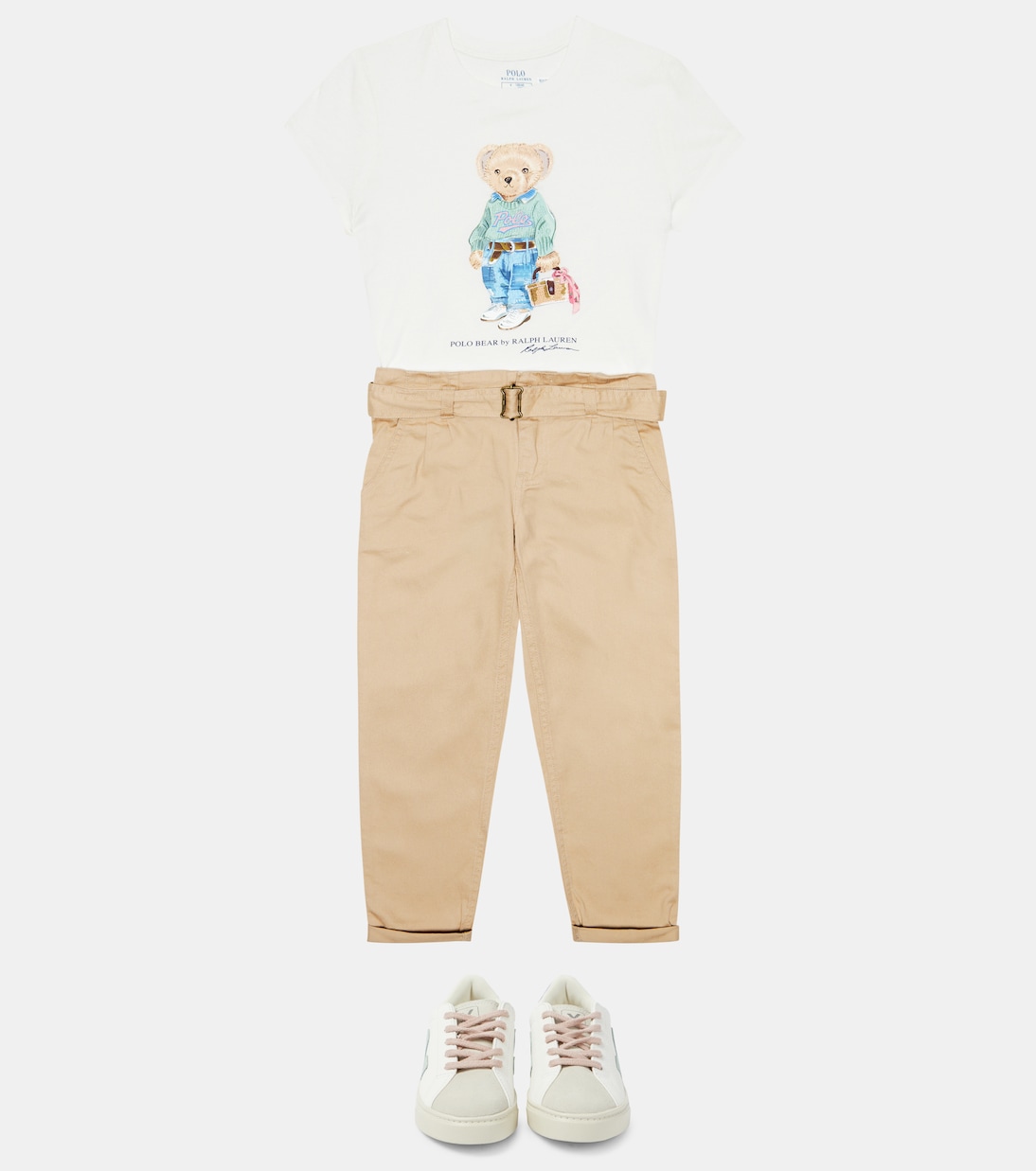 Pantalon paper bag en coton | Polo Ralph Lauren Kids