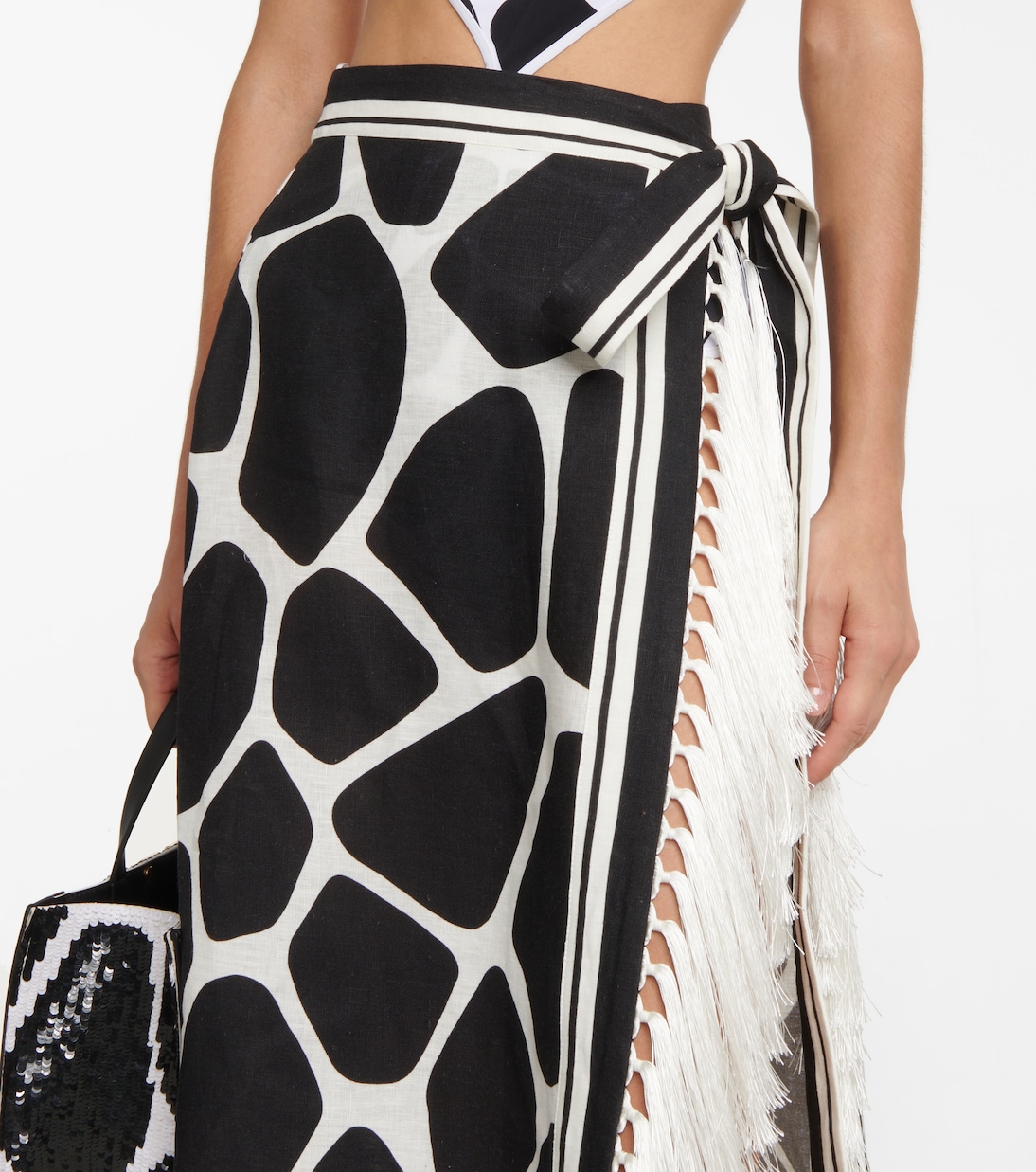 Cover-up de lino estampado | Valentino