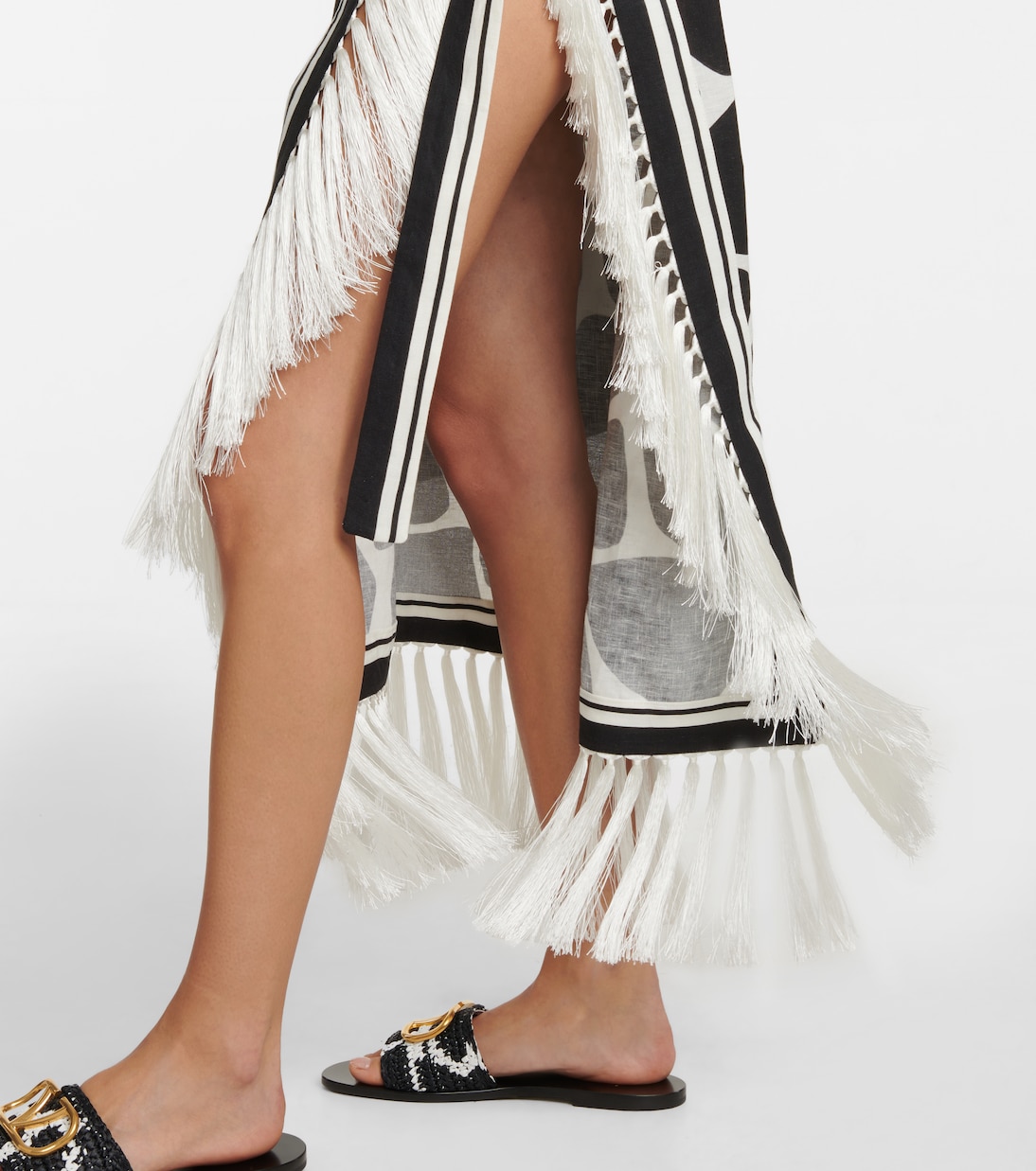 Cover-up de lino estampado | Valentino