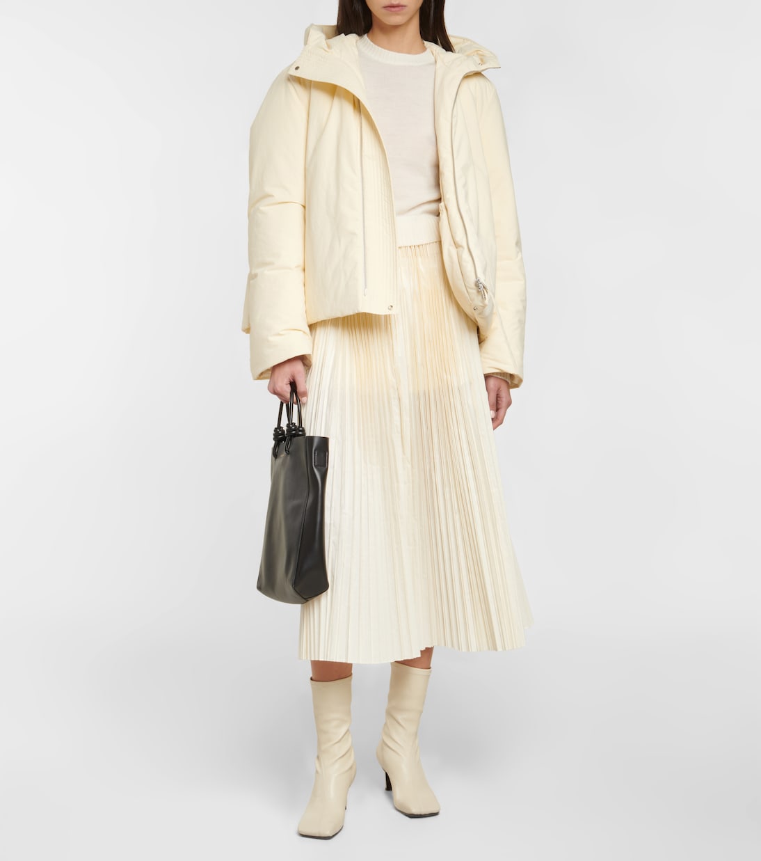 Chaqueta con capucha de plumas | Jil Sander