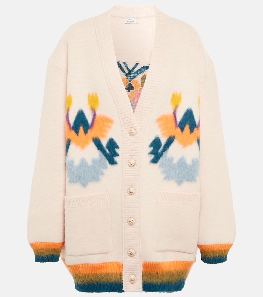 Intarsia wool-blend cardigan | Etro
