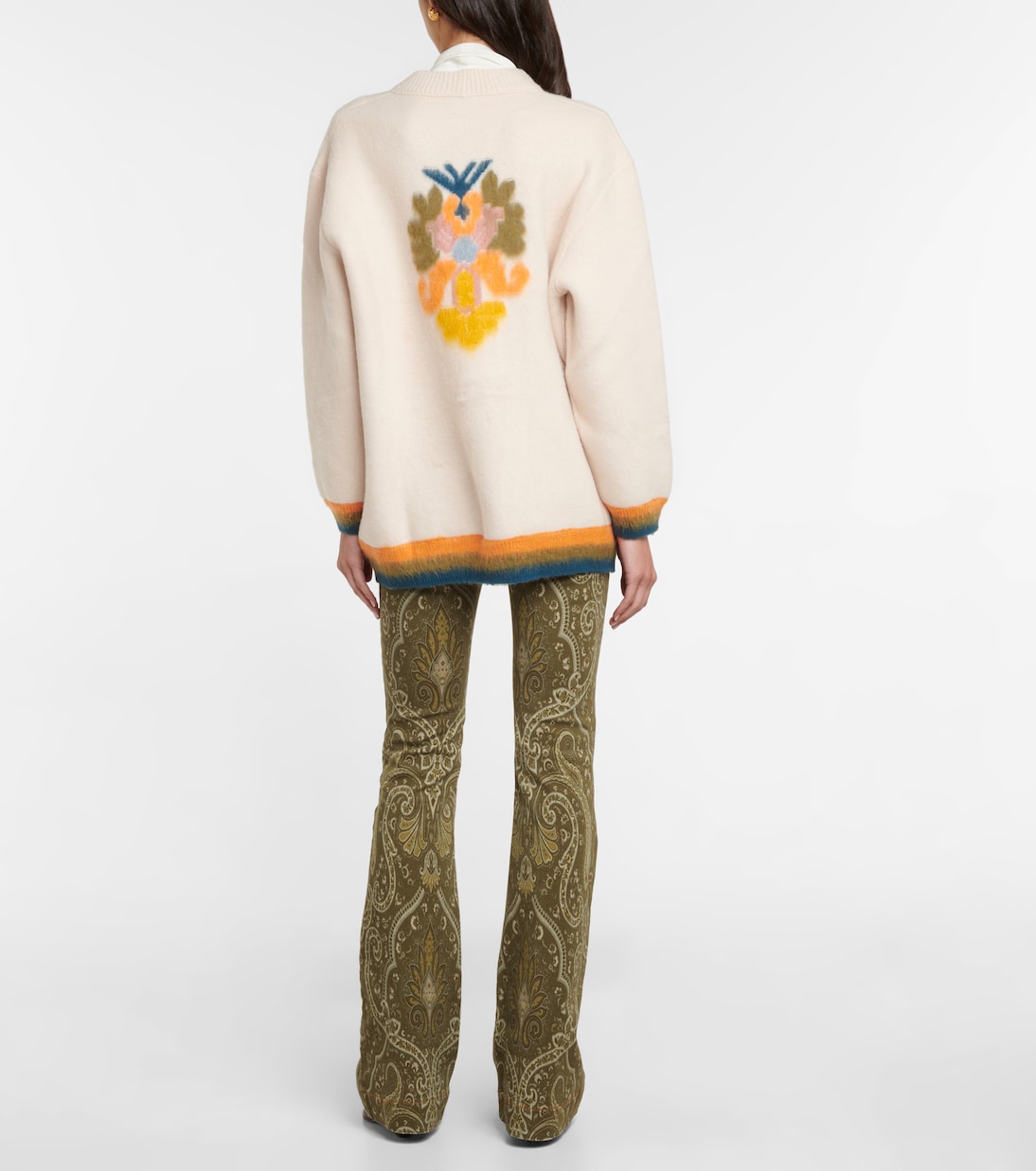 Intarsia wool-blend cardigan | Etro
