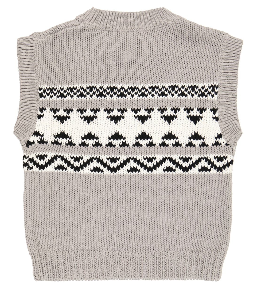Pull sans manches en jacquard de coton | Il Gufo