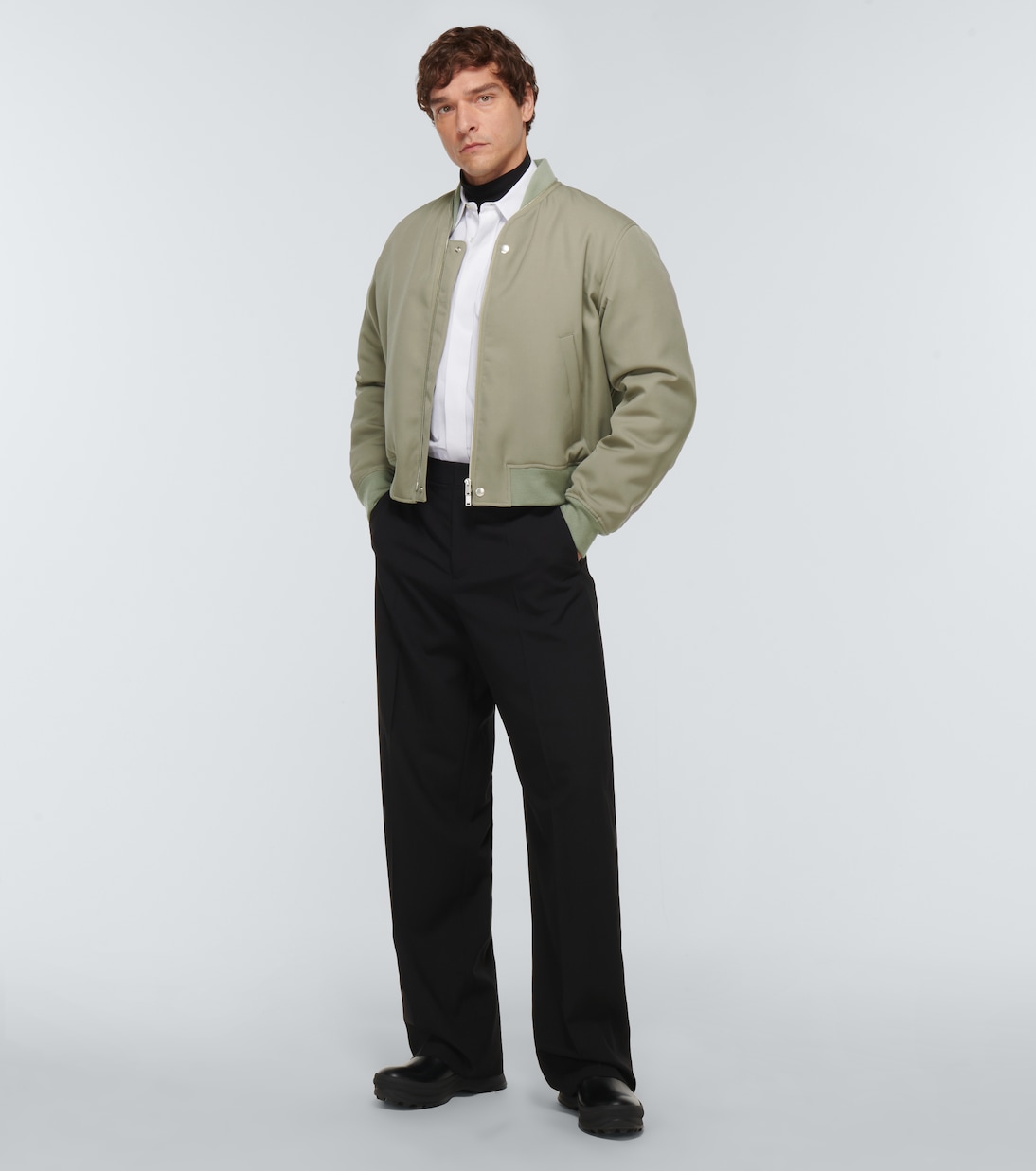 Wool gabardine bomber jacket | Jil Sander