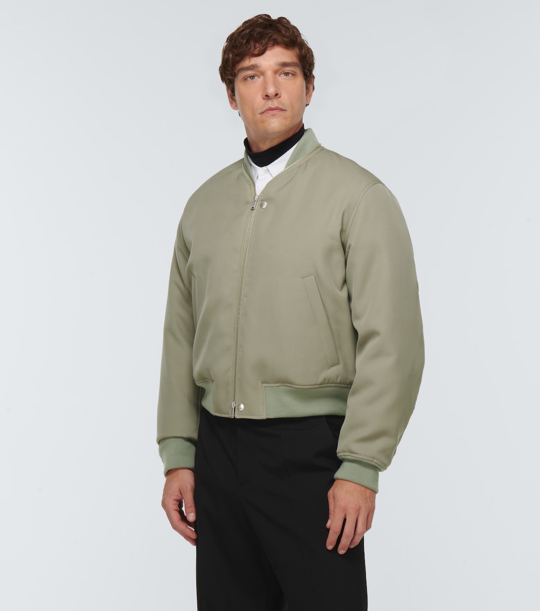 Wool gabardine bomber jacket | Jil Sander