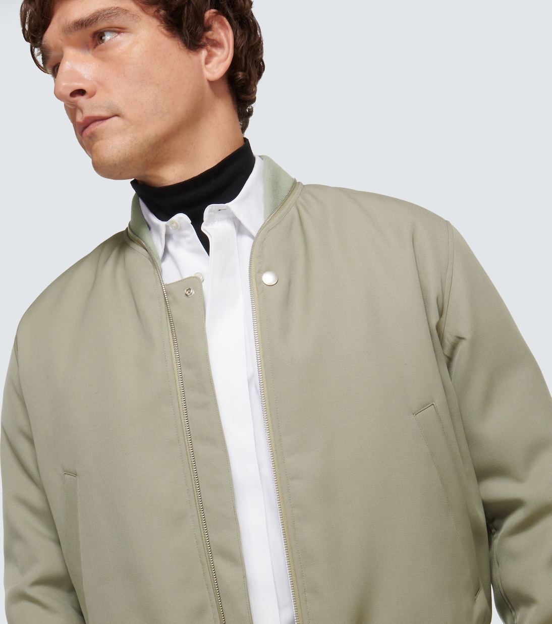 Wool gabardine bomber jacket | Jil Sander