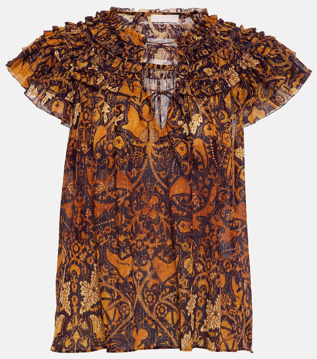 Signe ruffle-trimmed chiffon top | Ulla Johnson