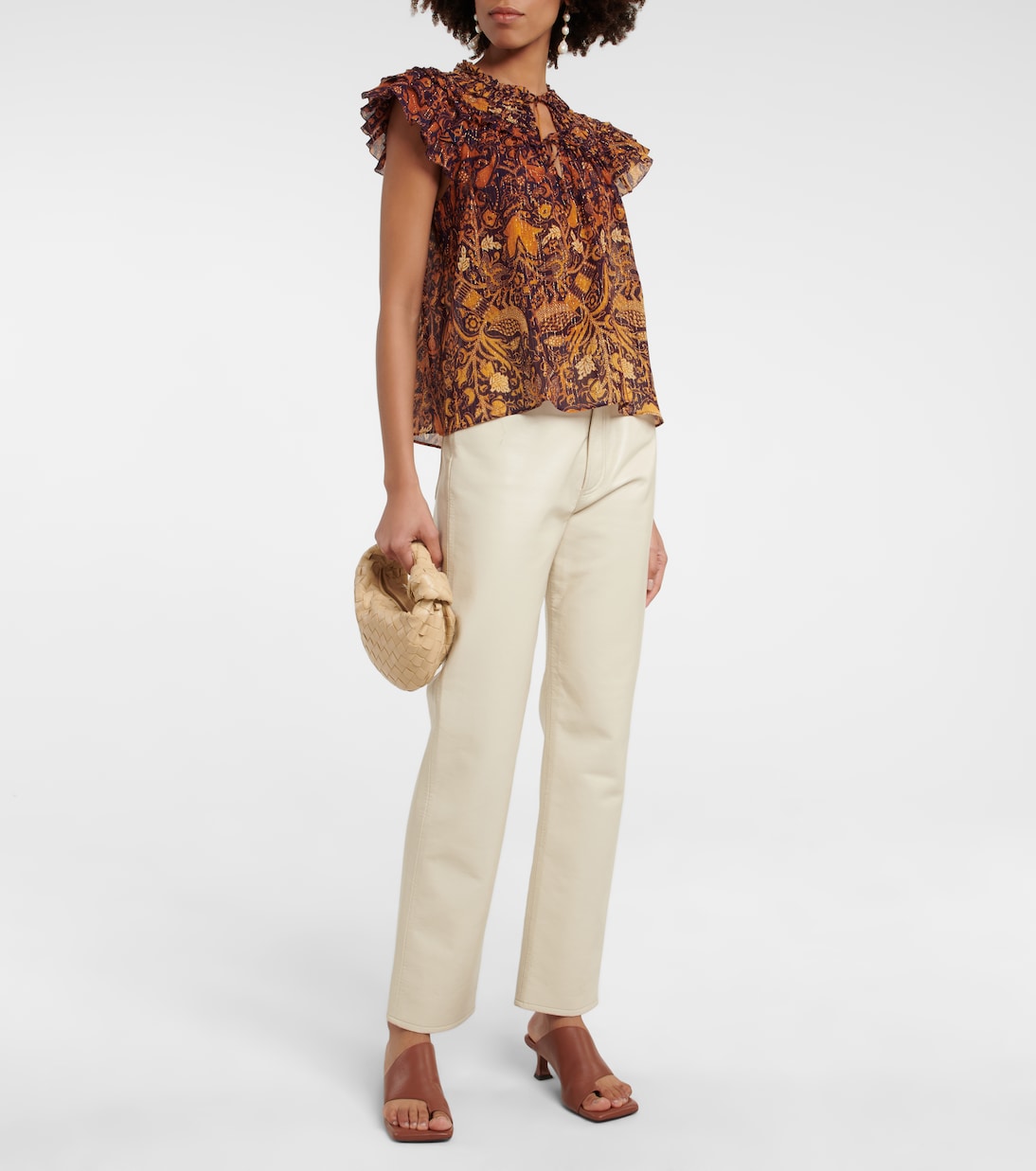 Signe ruffle-trimmed chiffon top | Ulla Johnson