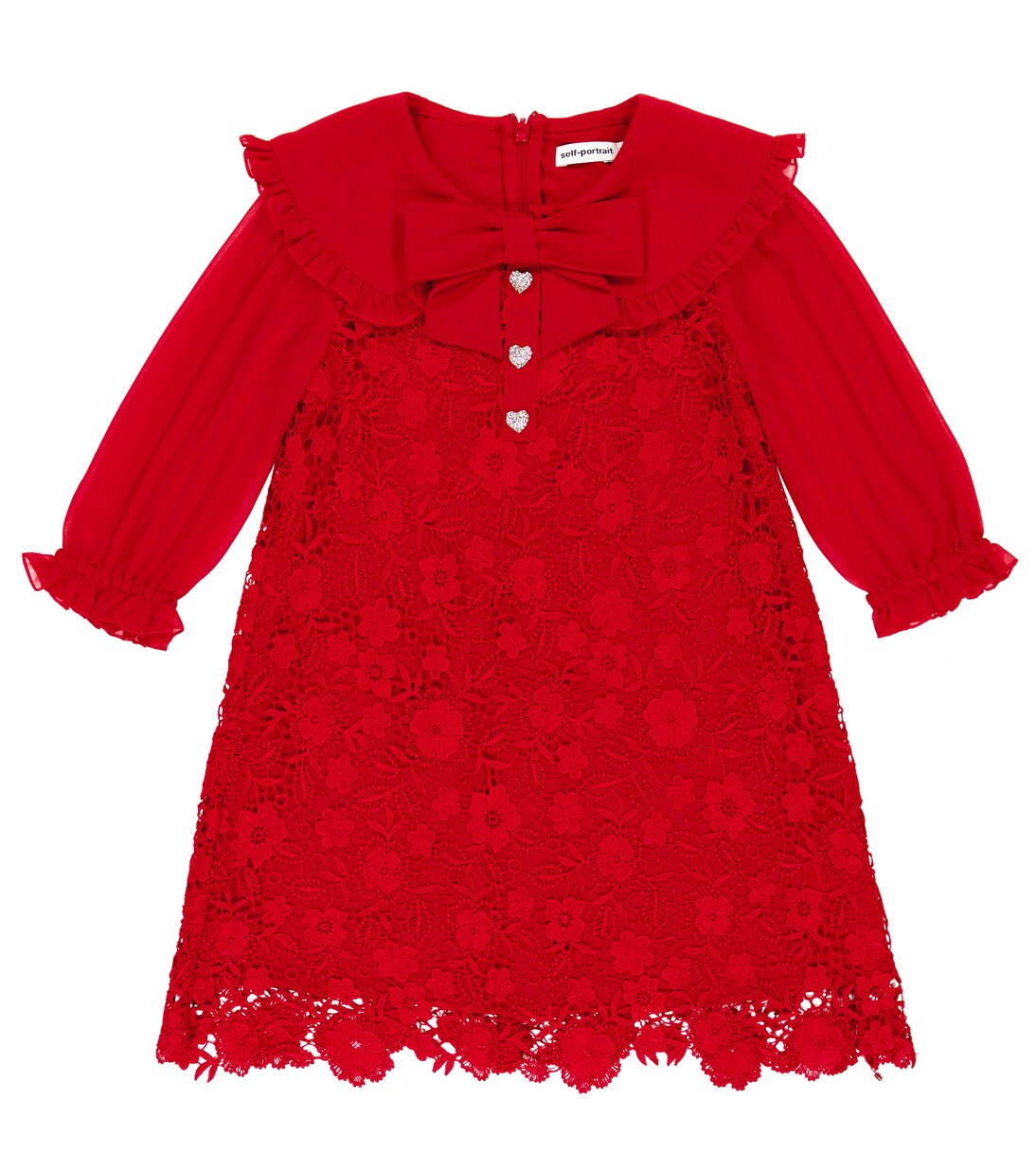Verziertes Kleid aus Guipure-Spitze | Self-Portrait Kids