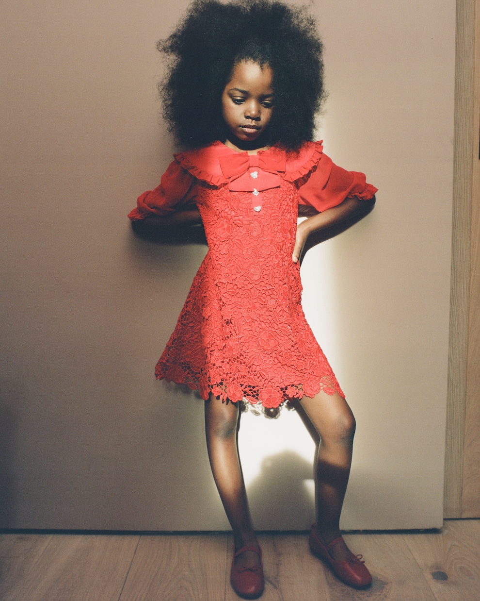 Verziertes Kleid aus Guipure-Spitze | Self-Portrait Kids