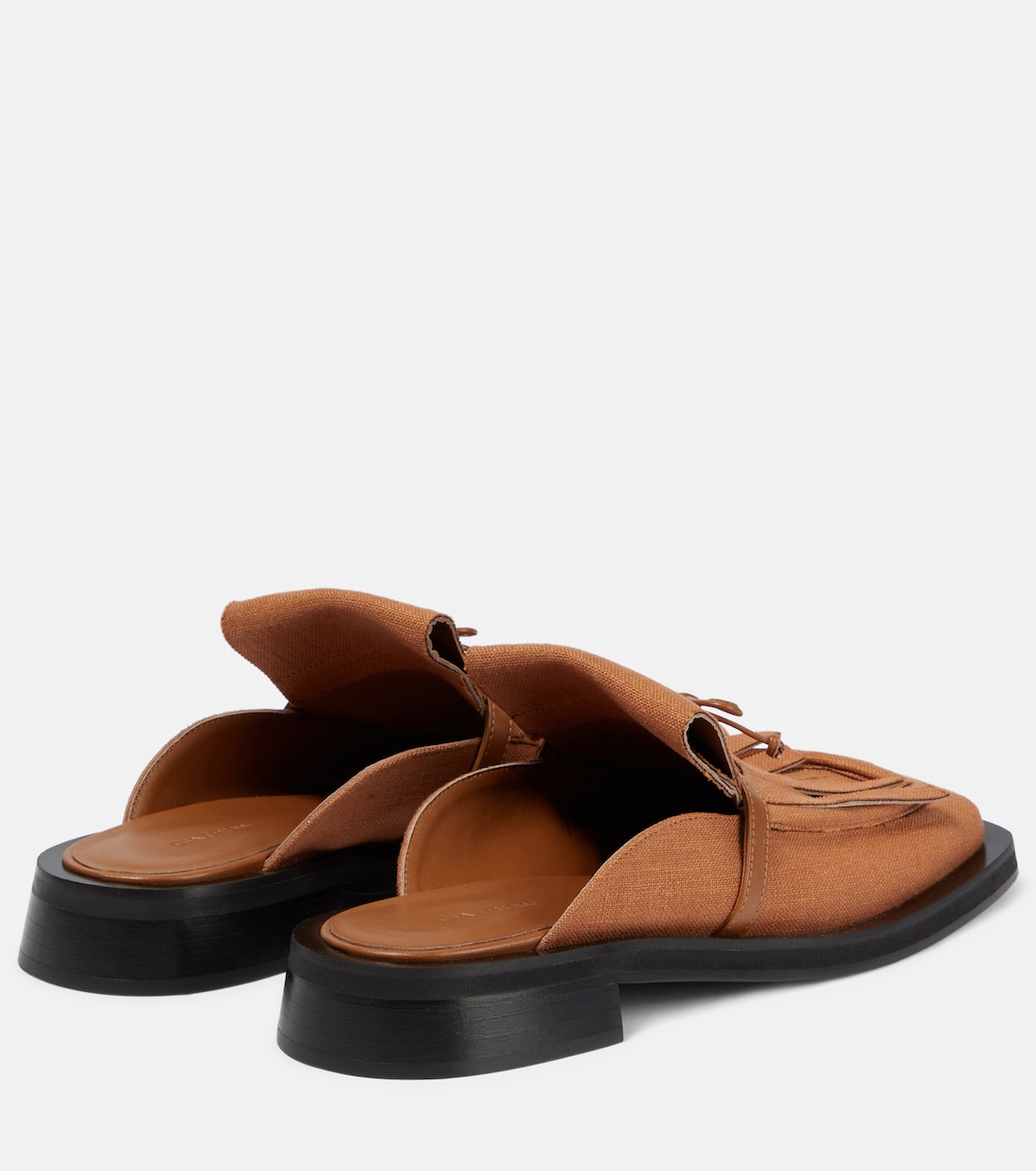 GIA/RHW Rosie 40 linen slippers | Gia Borghini
