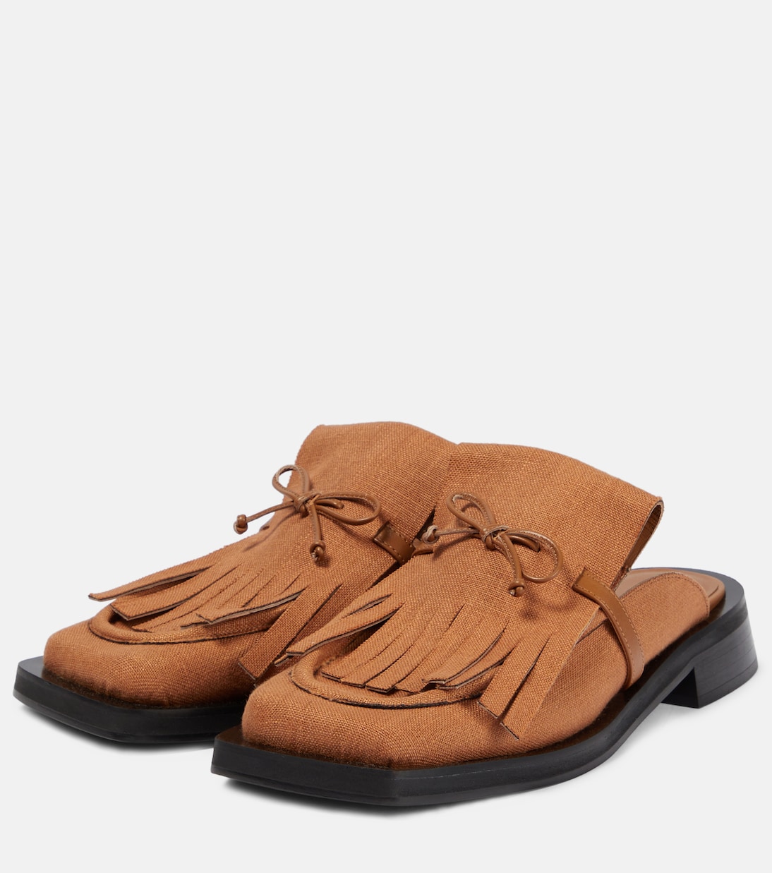 GIA/RHW Rosie 40 linen slippers | Gia Borghini