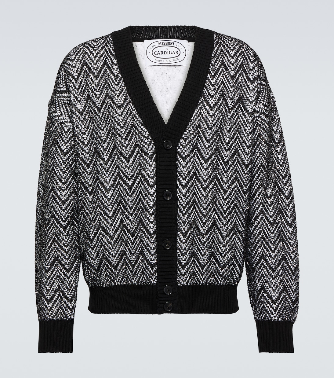 Cárdigan de mezcla de lana con zigzag | Missoni
