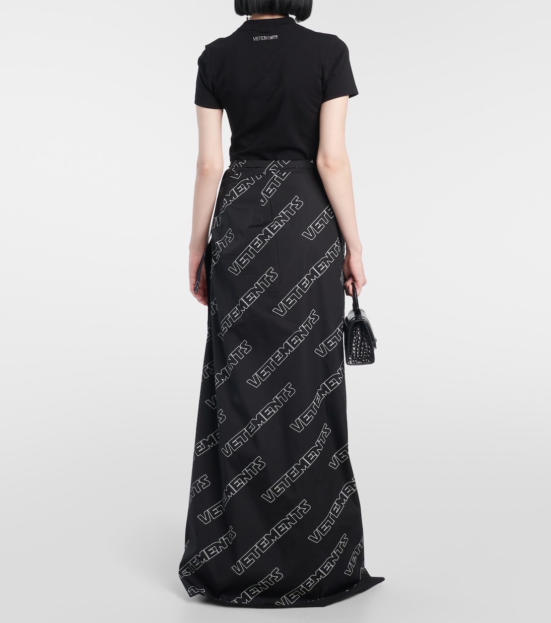 Falda envolvente de algodón con logo | Vetements