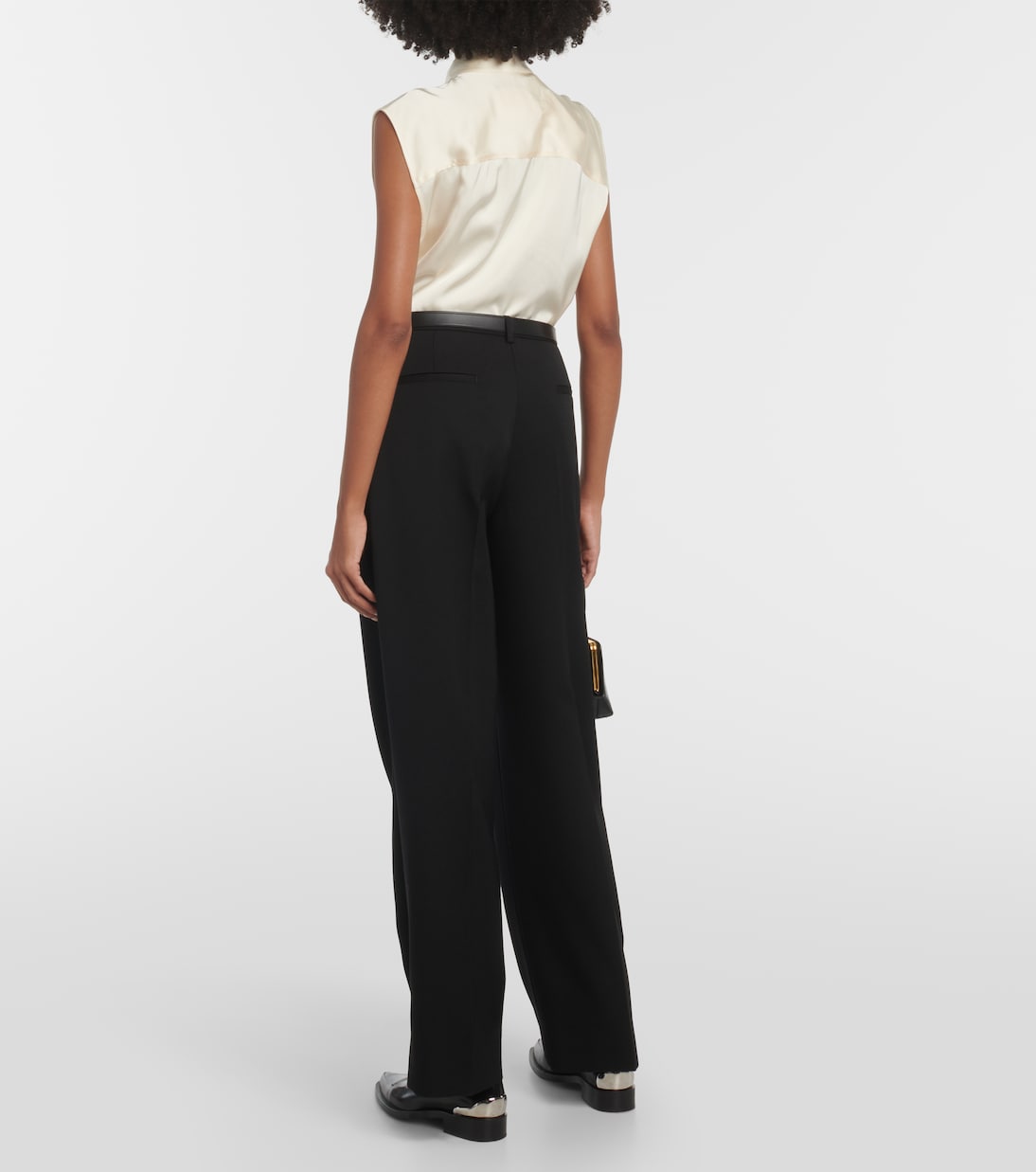 Pantalon à taille haute en laine vierge | Jil Sander