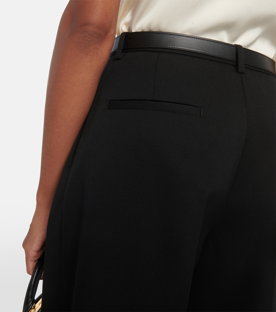 Pantalon à taille haute en laine vierge | Jil Sander