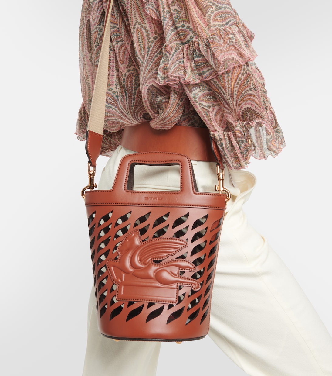 Sac seau Secchiello Small en cuir | Etro