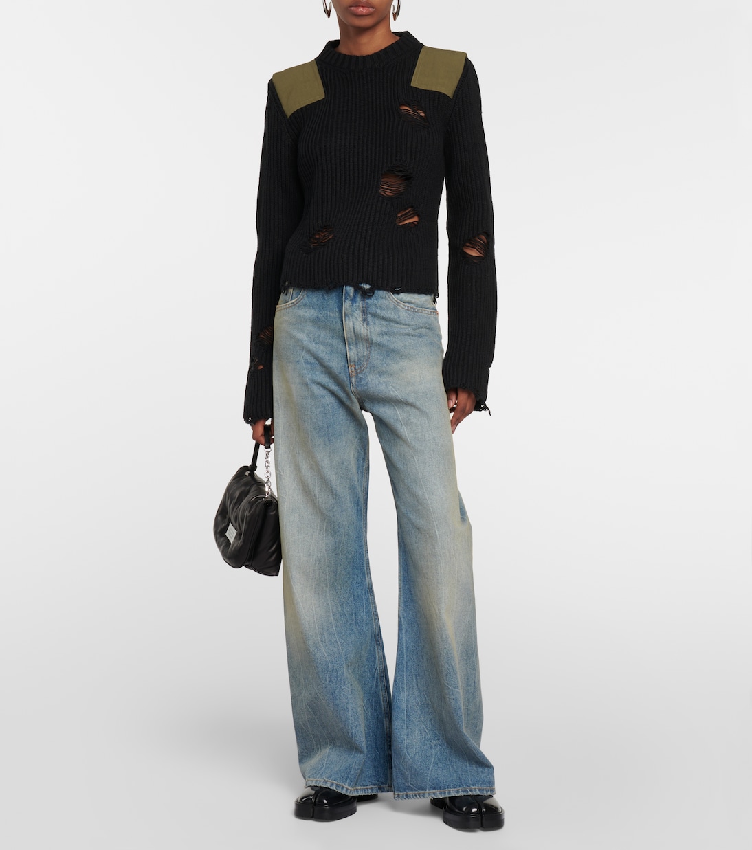 Jersey de algodón y lana desgastado | MM6 Maison Margiela