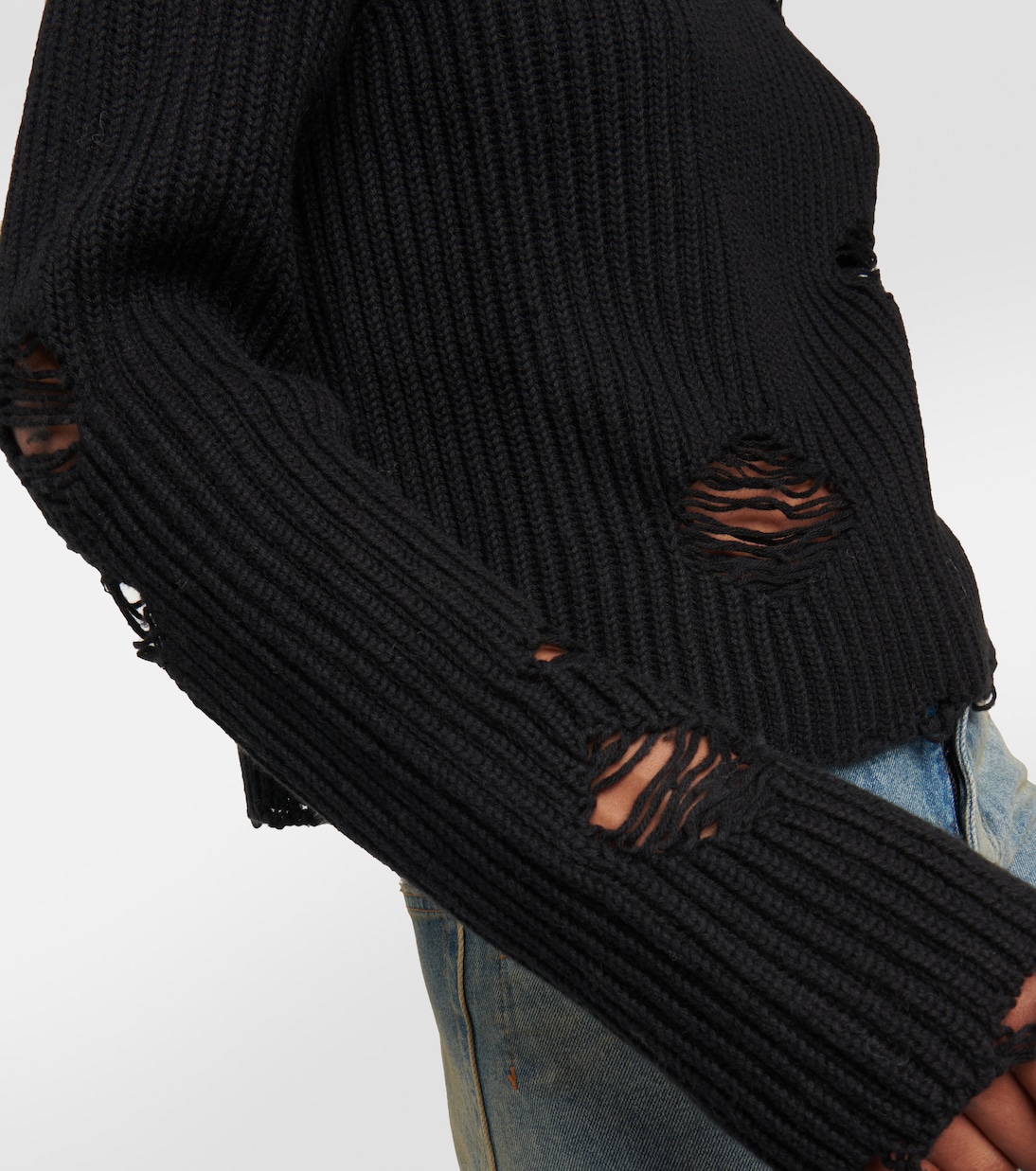 Jersey de algodón y lana desgastado | MM6 Maison Margiela