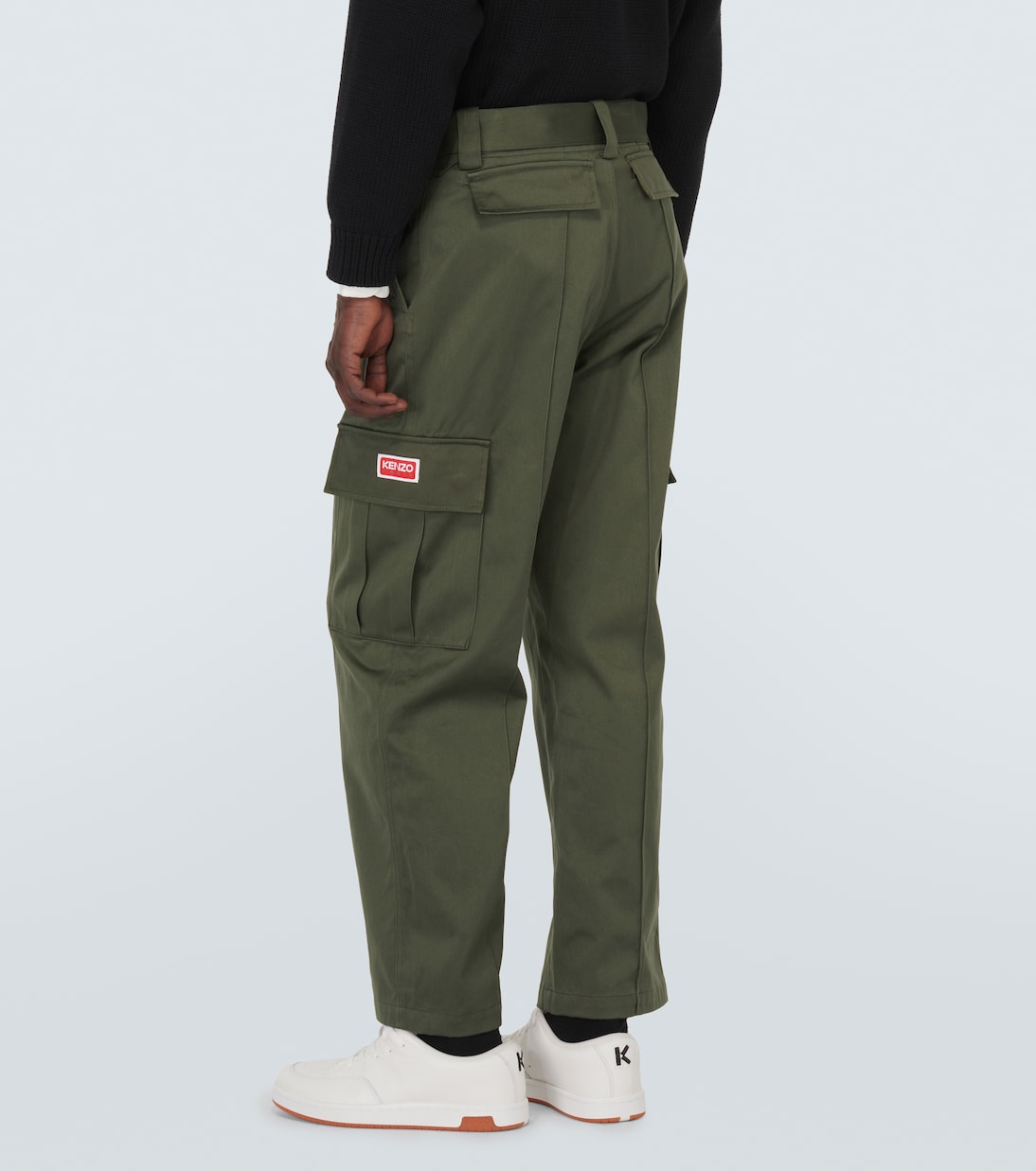 Pantalon cargo à taille mi-haute en coton | Kenzo