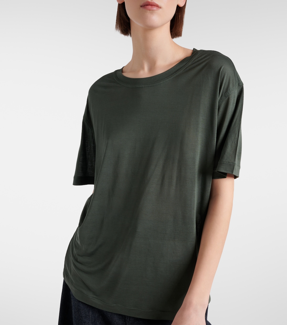 T-shirt in jersey di seta | Lemaire