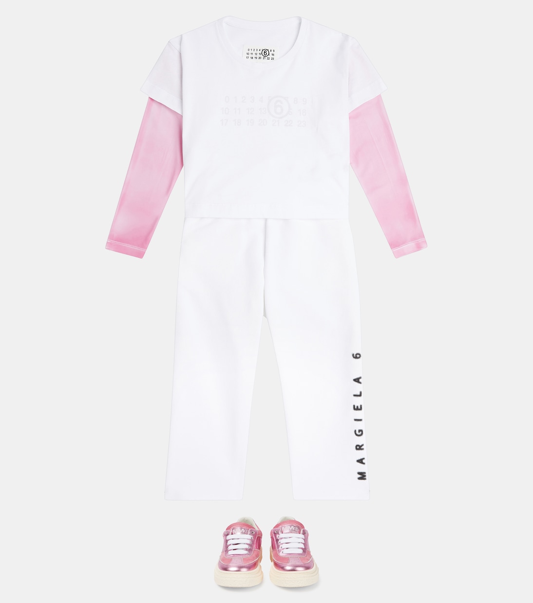 Pantaloni sportivi in jersey di cotone | MM6 Maison Margiela Kids