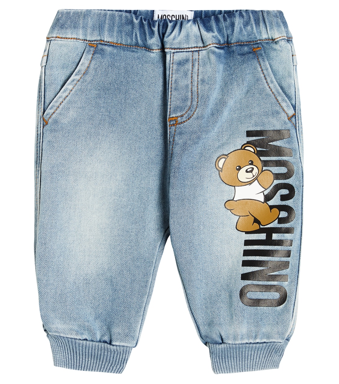 Bébé – Jean imprimé en coton mélangé | Moschino Kids