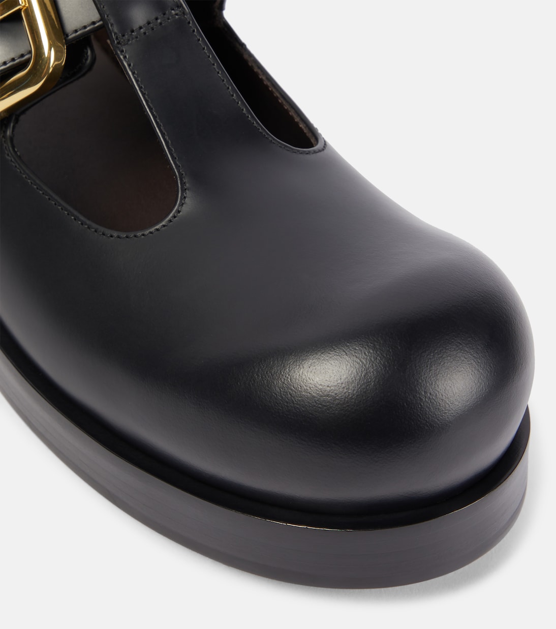 Helium leather Mary Jane flats | Bottega Veneta