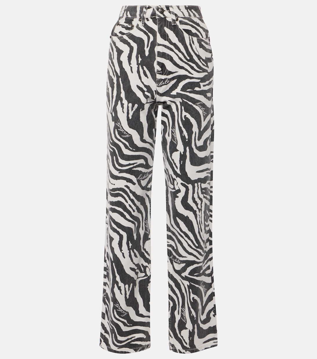 Jeans regular Betty con stampa zebrata | Rotate