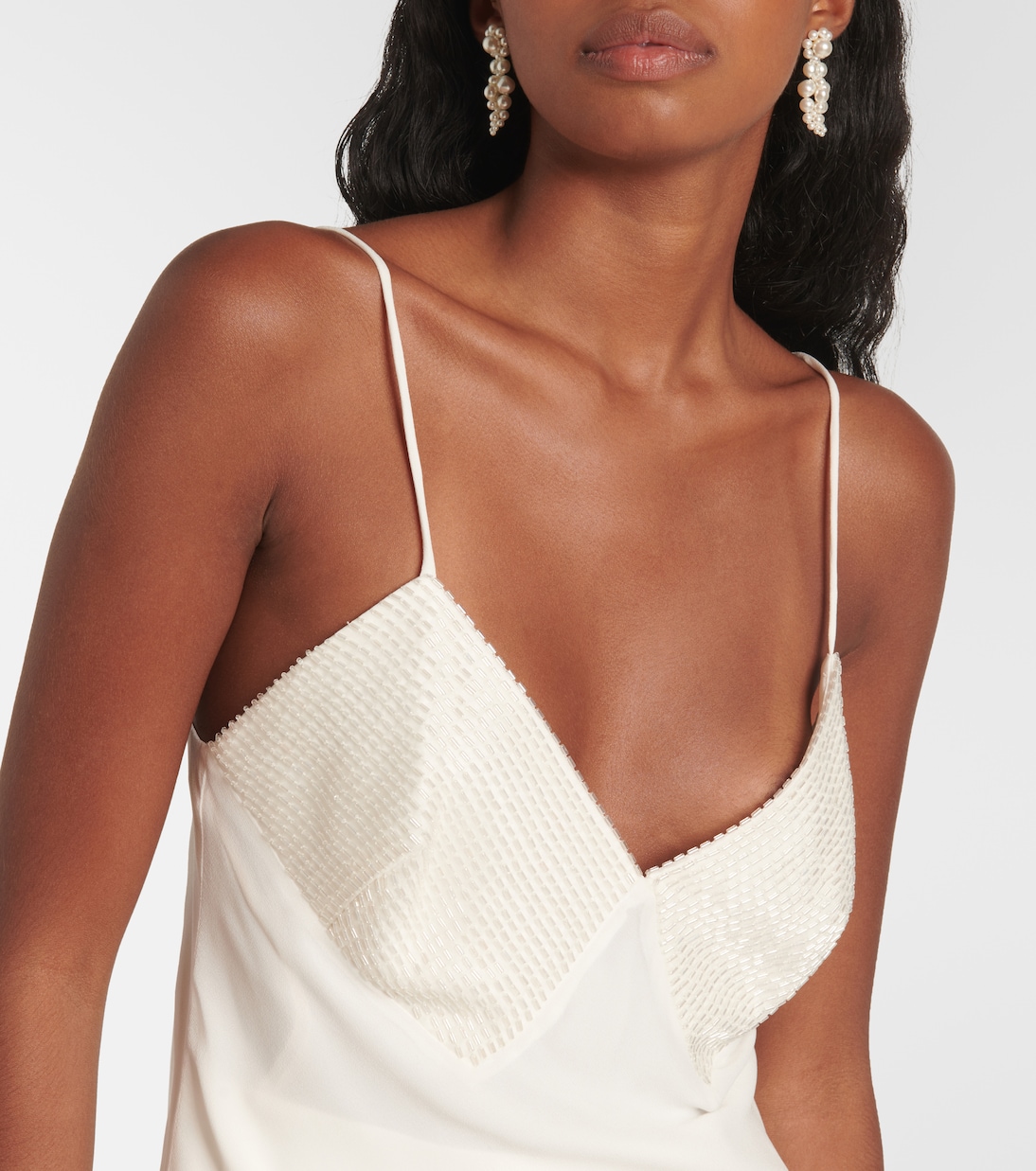 Novia - top lencero Opache de georgette | Max Mara