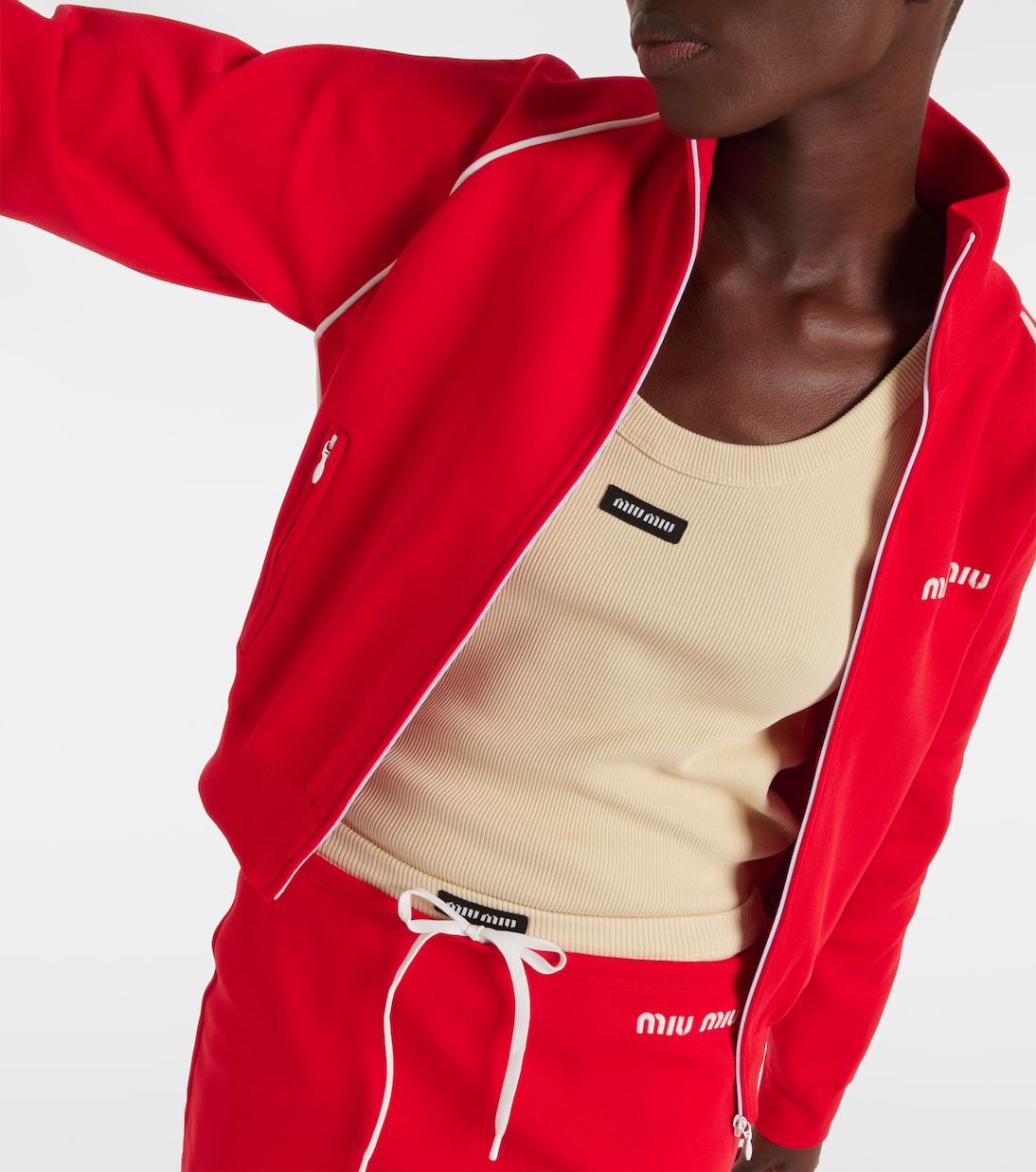 Trainingsjacke aus Fleece | Miu Miu