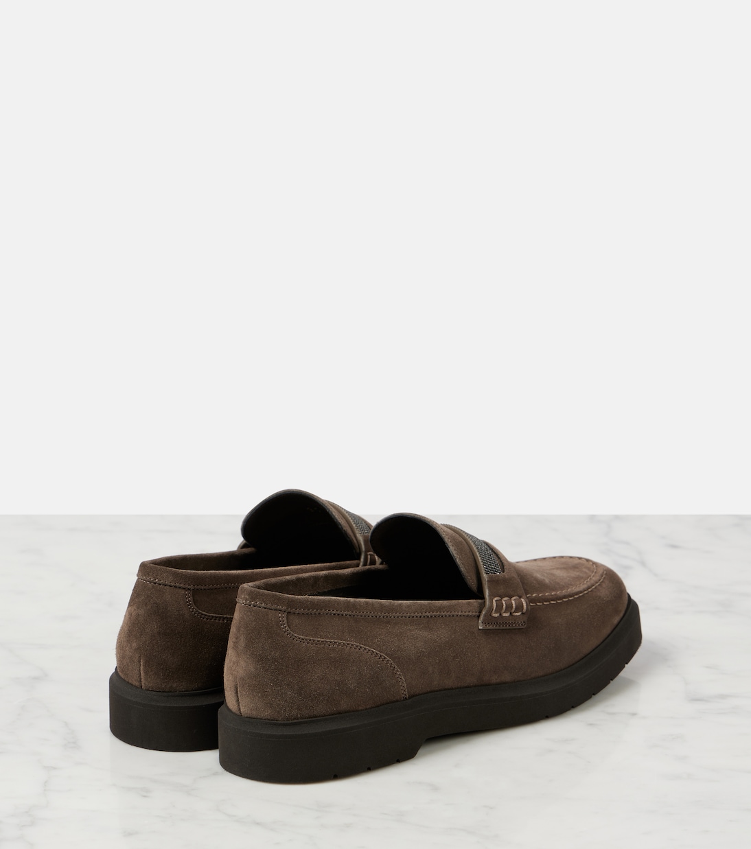Loafers Monili aus Veloursleder | Brunello Cucinelli