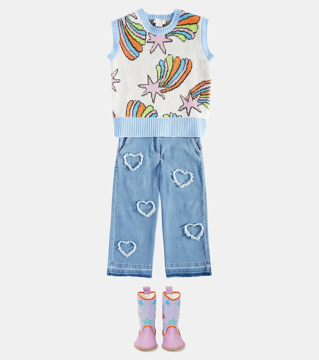 Pull sans manches intarsia | Stella McCartney Kids