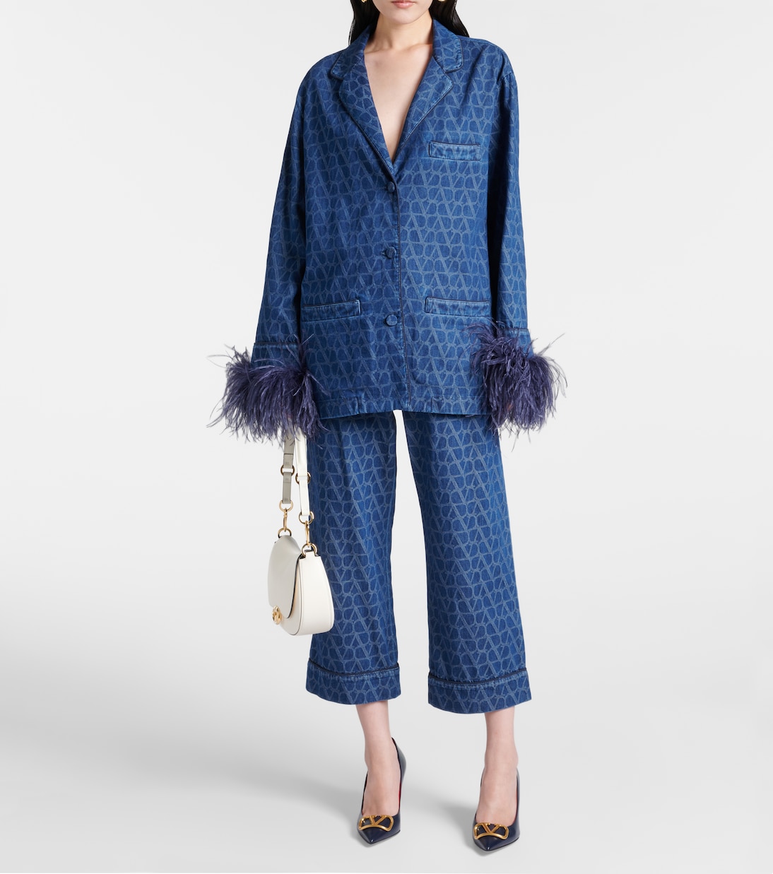Cropped Jeans Toile Iconographe | Valentino