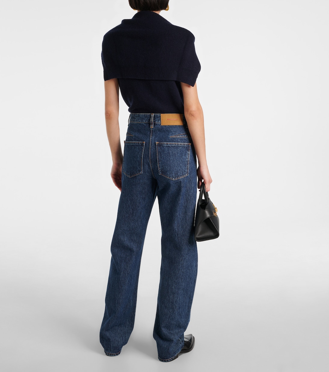 Jeans rectos de tiro alto | Ferragamo