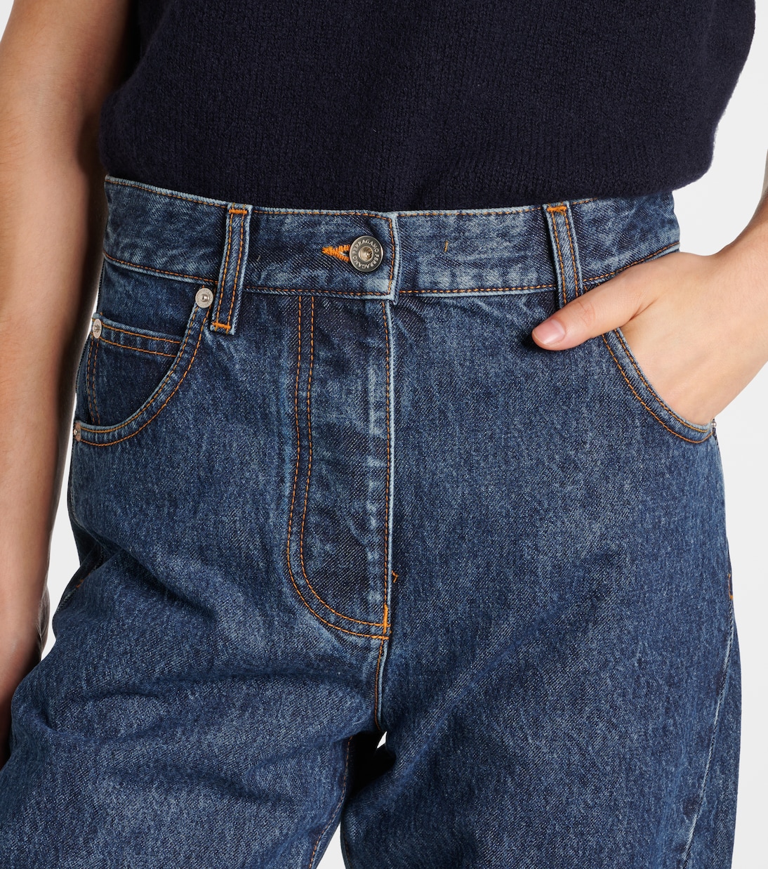 Jeans rectos de tiro alto | Ferragamo