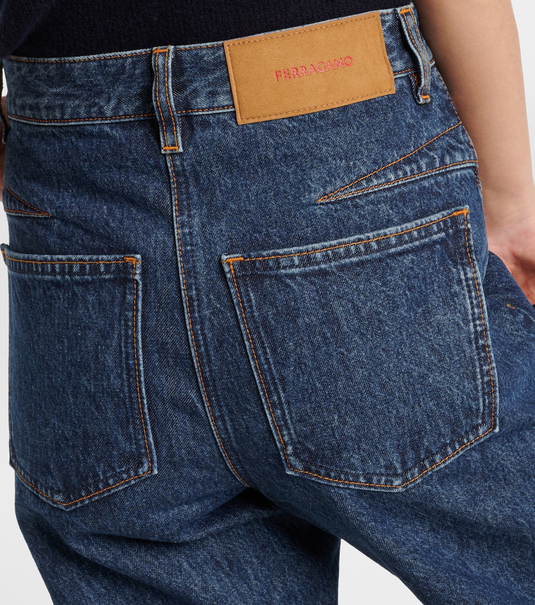 Jeans rectos de tiro alto | Ferragamo