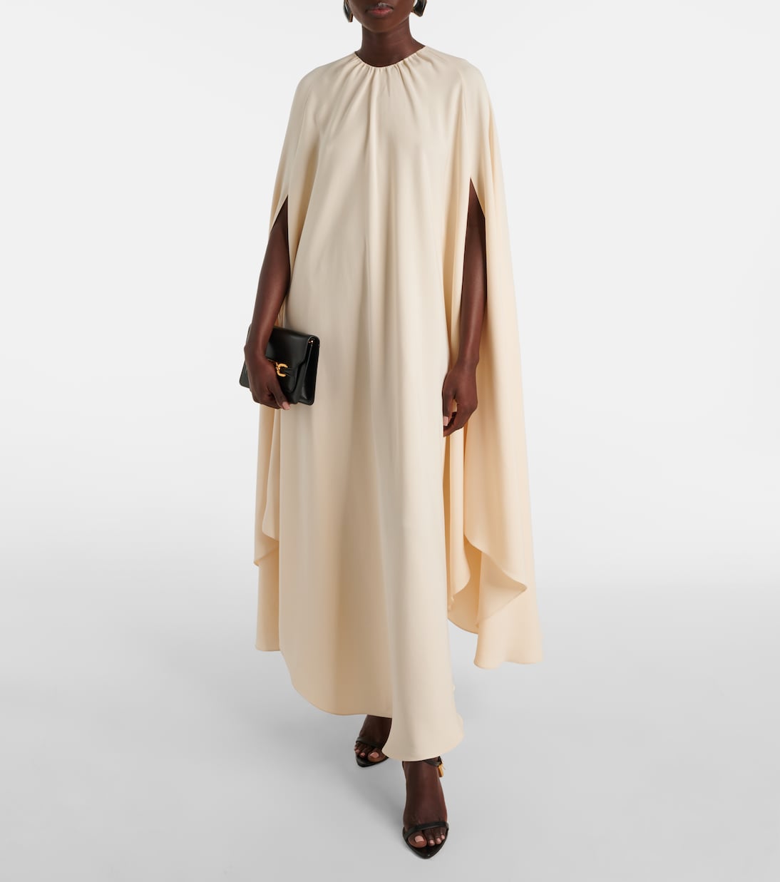 Asymmetric silk-blend cady kaftan | Tom Ford