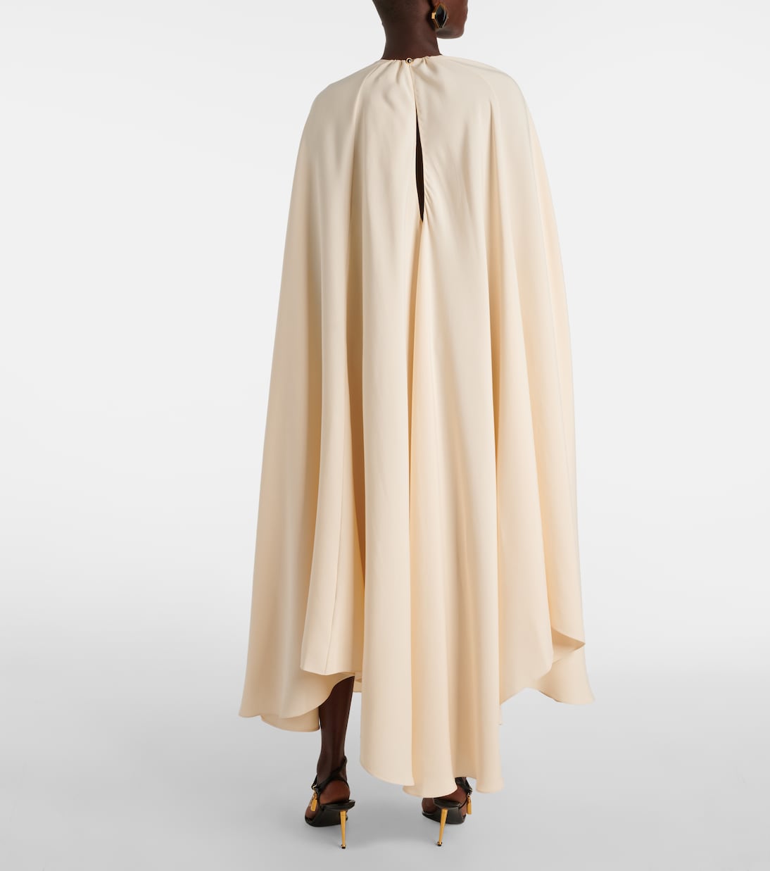 Asymmetric silk-blend cady kaftan | Tom Ford