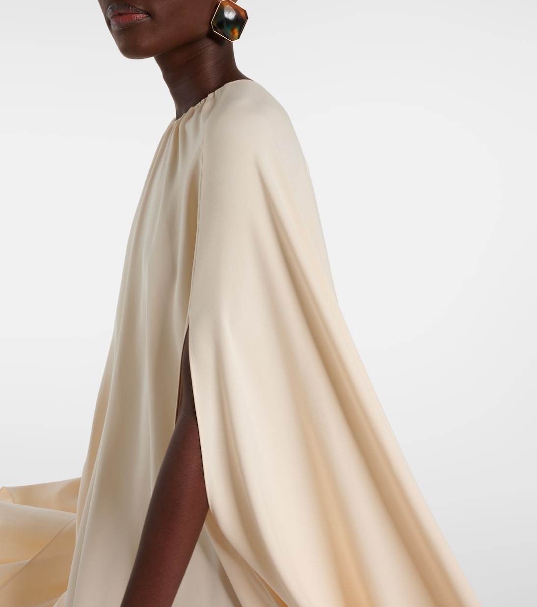 Asymmetric silk-blend cady kaftan | Tom Ford
