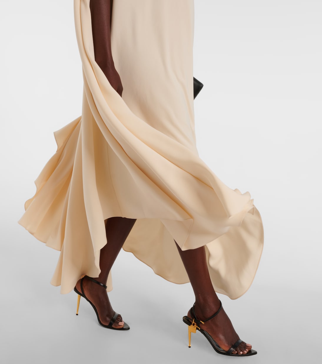 Asymmetric silk-blend cady kaftan | Tom Ford