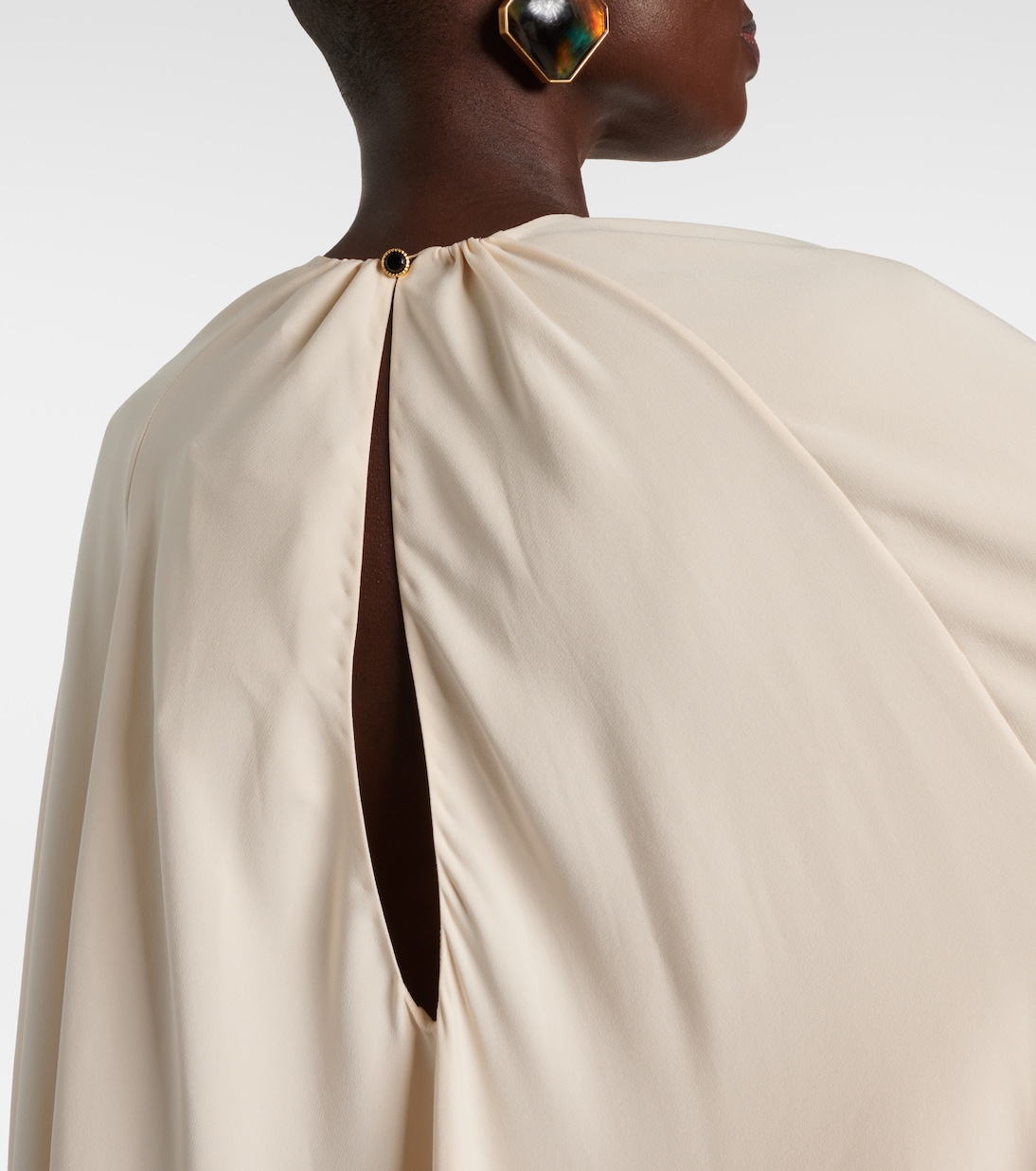 Asymmetric silk-blend cady kaftan | Tom Ford