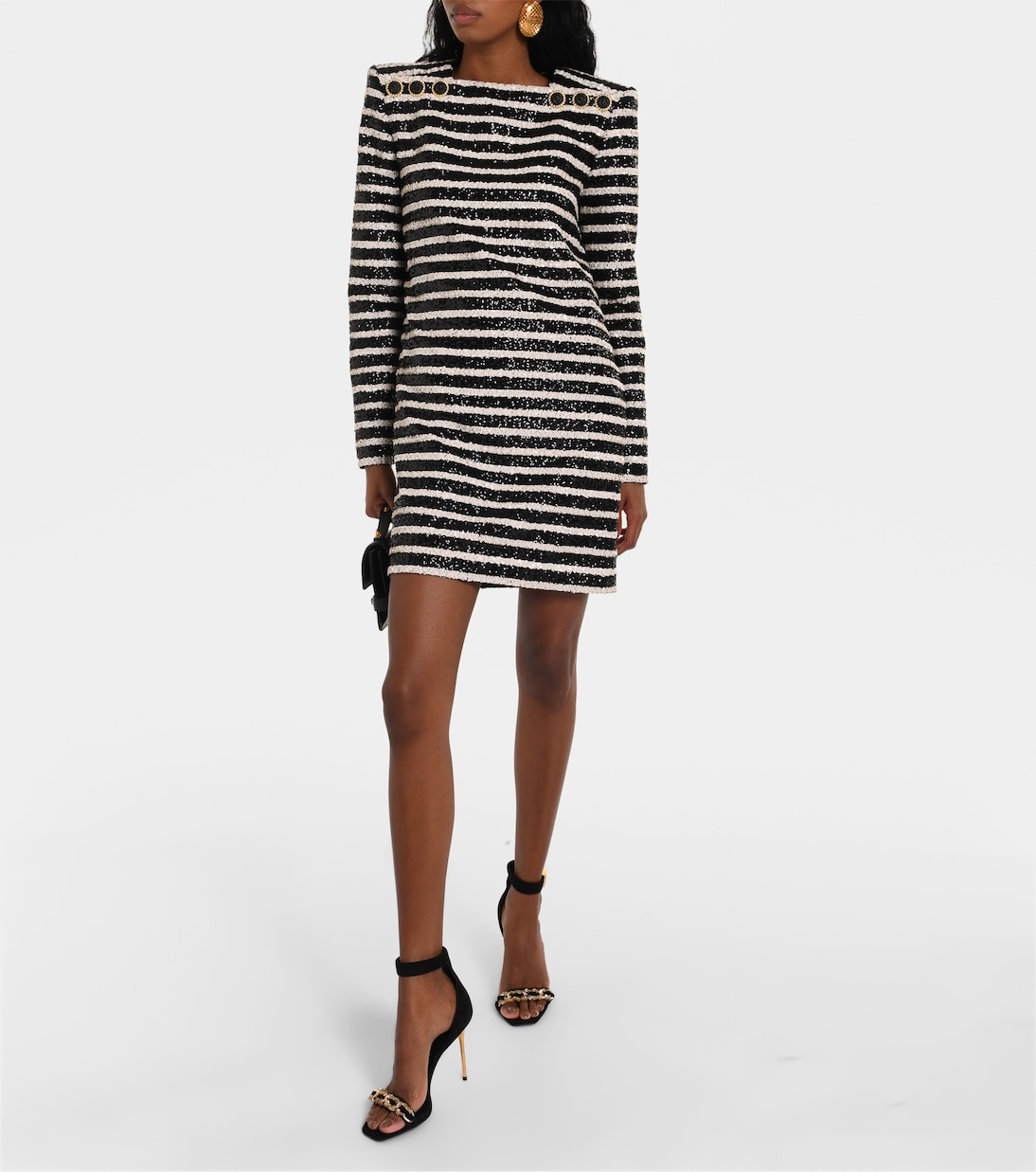 Sequined striped minidress | Balmain
