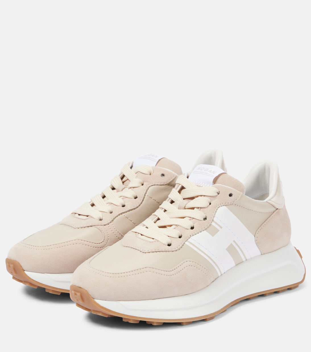Sneakers H Patch mit Veloursleder | Hogan